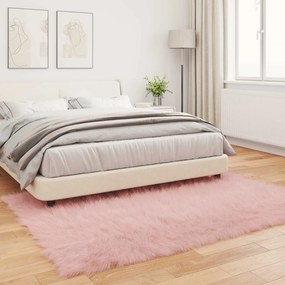 vidaXL Χαλί από τεχνητό πρόβειο δέρμα TAFALLA Ροζ 160 x 230 cm