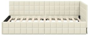 vidaXL Κρεβάτι Γωνίας με κεφαλάρι Κρεμ 90 x 200 cm Βελούδο