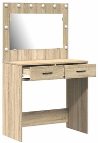 vidaXL Κομοδίνο Sonoma Δρυς 78.5 x 41 x 135 εκ Επεξεργασμένο ξύλο