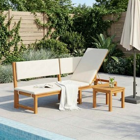 vidaXL Ξαπλώστρα Μασίφ ξύλο ακακίας Φυσικό Λάδι
