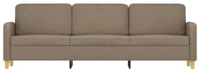 vidaXL Καναπές Τριθέσιος Taupe 180 εκ. Υφασμάτινος