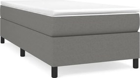 vidaXL Κρεβάτι Boxspring με Στρώμα Σκούρο Γκρι 80x200 εκ. Υφασμάτινο