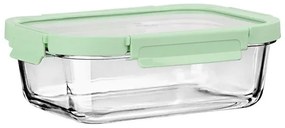 Estia Φαγητοδοχείο Από Βοριοπυριτικό Γυαλί Click And Seal 1520ml 23.5x18x7.6cm Με Πλαστικό Καπάκι Mint 01-26585
