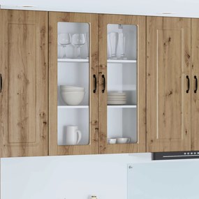 vidaXL Ραφιέρα τοίχου PORTO Artisan Δρυς 80 x 31 x 100 εκ.