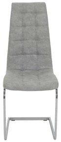 Καρέκλα Darrell pakoworld pu αντικέ γκρι-βάση χρωμίου 42x49x106εκ