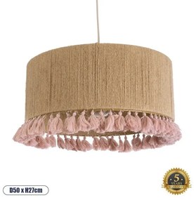 Boho Κρεμαστό Φωτιστικό Οροφής Τρίφωτο 02096 GloboStar-2096-Μπεζ 2096
