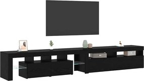 vidaXL Ντουλάπι TV 2 pcs Μαύρη Οξυά 260 x 37 x 40 εκ