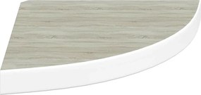 vidaXL Ράφια Τοίχου Γωνιακά 4 τεμ. Δρυς/Λευκό 35x35x3,8 εκ από MDF