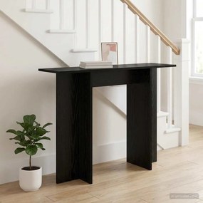 vidaXL Τραπέζι κονσόλας Μαύρη Δρυς 100 x 30 x 75 εκ Επεξεργασμένο Ξύλο