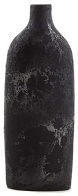 Βάζο Διακοσμητικό Siso Oki 0630019 (18x13x50cm) Black Spot Silver Clay/Tera Soulworks Clay