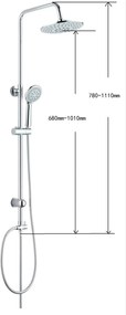 Acquanet Scirocco 3019 Chrome - Στήλη ντουζ χωρίς μπαταρία
