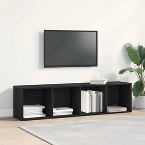 vidaXL Βιβλιοθήκη Μαύρη Οξυά 143 x 30 x 36 εκ. Επεξεργασμένο ξύλο