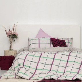 Σεντόνια FL6164 (Σετ 3τμχ) Mauve Palamaiki  Semi-double 170x260cm 100% Βαμβάκι