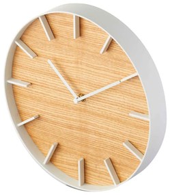 Ρολόι Τοίχου BE LBTYMZK4109 Φ26,5x4,2cm White-Natural Yamazaki Steel,Wood