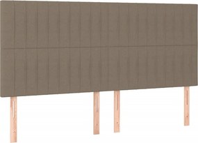 vidaXL Κρεβάτι Boxspring με Στρώμα Taupe 160x200 εκ. Υφασμάτινο