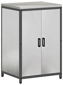 vidaXL Σετ Αποθήκευσης Κουζίνας με ράφι 3 pcs Ασημί Ανοξείδωτο ατσάλι