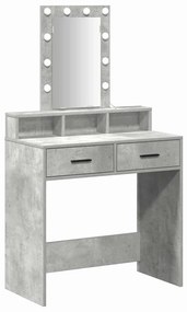 vidaXL Τραπέζι περιποίησης Γκρι 79 x 41 x 140 εκ. Επεξεργασμένο ξύλο