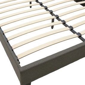 Κρεβάτι Mago pakoworld ύφασμα ανθρακί 150x200εκ