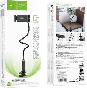 Βάση Στήριξης Επιτραπέζια Hoco HD10  για συσκευές 4.5"-13" Μαύρη