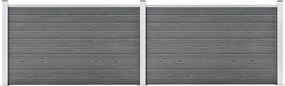 vidaXL Πάνελ Περίφραξης Γκρι 353 x 106 εκ. από WPC