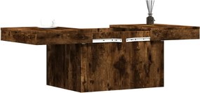 vidaXL Τραπεζάκι Σαλονιού Καπνιστή Δρυς 80x55x40 εκ. Επεξεργ. Ξύλο