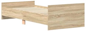 vidaXL Πλαίσιο Κρεβατιού Χωρ. Στρώμα Sonoma Δρυς 75x190εκ Επεξ. Ξύλο