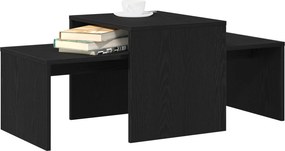 vidaXL Ένθετα τραπέζια Μαύρη Οξυά 100 x 48 x 40 εκ Επεξεργασμένο ξύλο
