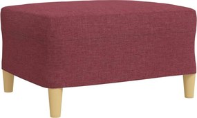 vidaXL Πολυθρόνες Σετ 4 Τεμαχίων Μπορντό από Ύφασμα με Υποπόδια