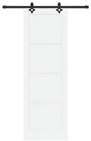 vidaXL Σετ Συρόμενης Πόρτας ORKDAL Λευκό και μαύρο 78 x 232 cm