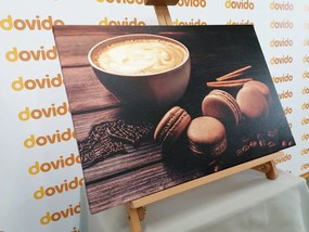 Εικόνα καφέ με αμυγδαλωτά σοκολάτα - 90x60