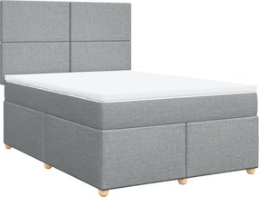 vidaXL Κρεβάτι Boxspring με Στρώμα Αν. Πράσινο 160x200εκ Υφασμάτινο