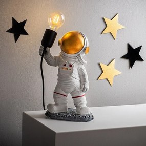 Φωτιστικό επιτραπέζιο Astronaut Megapap E27 πολυεστερικό χρώμα λευκό 20x15x32εκ. - GP052-0166,1