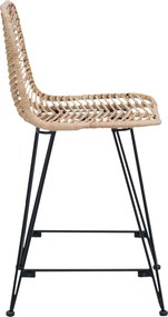 vidaXL Καρέκλα Μπαρ 2 τμχ. Φυσικό 44,5 x 54,5 x 97,5 εκ.