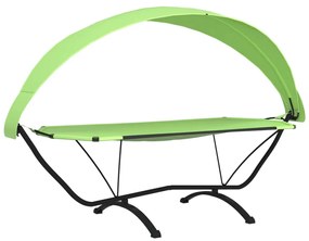 vidaXL Ξαπλώστρα Εξ.Χωρ. με Σκέπαστρο Πράσινη Ατσάλι + Ύφασμα Oxford