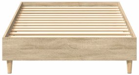 vidaXL Πλαίσιο κρεβατιού χωρίς στρώμα Sonoma Oak 75x190 cm