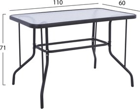ΣΕΤ ΤΡΑΠΕΖΑΡΙΑΣ 5ΤΜΧ ADAM HM10897.01 ΤΡΑΠΕΖΙ 110x60εκ &amp; 4 ΠΟΛΥΘΡΟΝΕΣ--ΓΚΡΙ