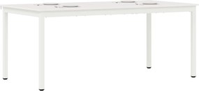 vidaXL Τραπεζαρία Λευκό 180 x 90 x 75 cm Στερεά ξυλεία πεύκου