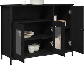 vidaXL Πλαϊνό γραφείο Μαύρη Οξυά 100 x 35 x 75 εκ.