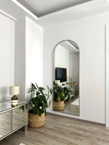 Stewehome Καθρέπτης Δαπέδου Οβάλ με Κομψό Σχεδιασμό γκρι 180x60 cm