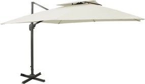 vidaXL Ομπρέλα Κήπου με Διπλή Κορυφή, Άμμος 300x300 εκ.
