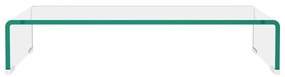 vidaXL Βάση Τηλεόρασης/Οθόνης Διάφανη 60 x 25 x 11 εκ. Γυάλινη