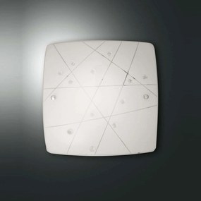 Φωτιστικό Οροφής - Τοίχου Domino 3144-61-102 White Fabas Luce Metal, Glass