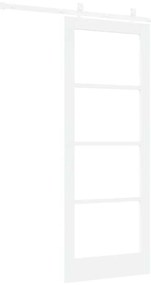 vidaXL Συρόμενη Πόρτα Χειροκίνητος Λευκό 78 x 202 εκ. Ξύλο και μέταλλο