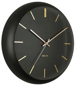 Ρολόι Τοίχου Globe KA5840BK Φ40cm Black-Gold Karlsson Μέταλλο
