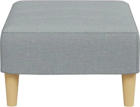 vidaXL Υποπόδιο Ανοιχτό Γκρι 77x55x31 εκ. Υφασμάτινο