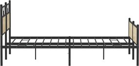 vidaXL Σκελετός Κρεβ. Χωρίς Στρώμα Sonoma Δρυς 160x200 εκ. Μεταλλικό
