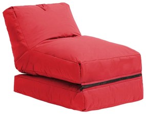 Πολυθρόνα πουφ-κρεβάτι Dreamy pakoworld αδιάβροχο κόκκινο
