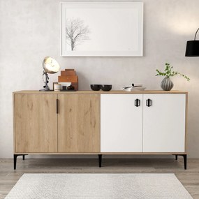 Κονσόλα Sapphire Δρυς / Λευκό GRINES 180x44x18