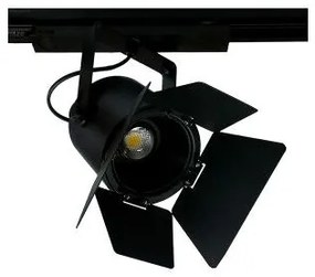 Σποτ Ράγας LED 34W Τριφασικό 3000K Φ10,6cm Tube110-G/S + Flaps Interlight 19411 Μαύρο