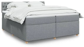 ΚΡΕΒΑΤΙ BOXSPRING ΜΕ ΣΤΡΩΜΑ ΑΝΟΙΧΤΟ ΓΚΡΙ 200X200 ΕΚ. ΥΦΑΣΜΑΤΙΝΟ 3289094